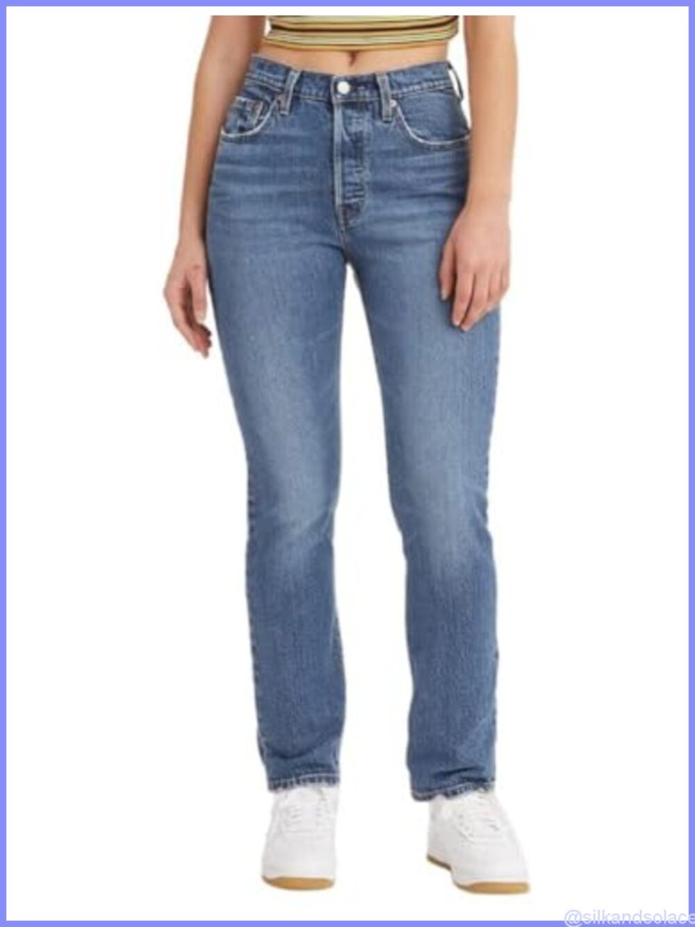Levi's 501 Original Women's Straight Leg Jeans Cotton Blend